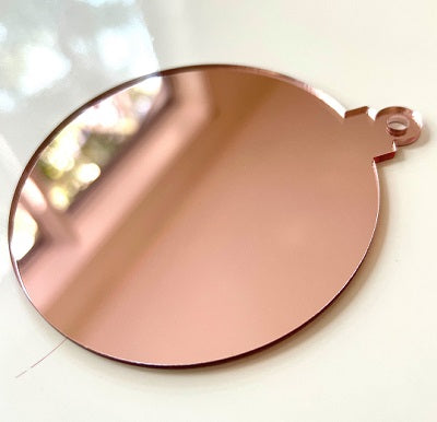 Acrylic Rose Gold Mirror Bauble Large