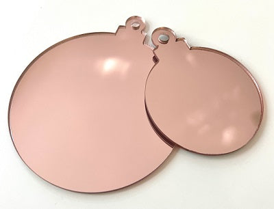 Acrylic Rose Gold Mirror Bauble Large